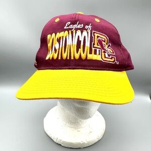 Vintage Boston College Eagles Snap Back Hat #1 Apparel Made In Korea